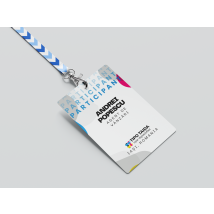 Ecusoane (badge-uri) personalizate pentru evenimente, format A6 (TipoTaida)