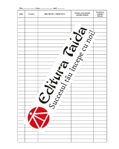 C091 MODEL NOU !!! Condica pentru evidenta prezentei si activitatii personalului didactic, coperta piele ecologica