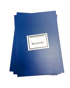 Registru topografic -carti publicatii in serie, coperta carton gros invelita cu imitatie piele de diferite culori