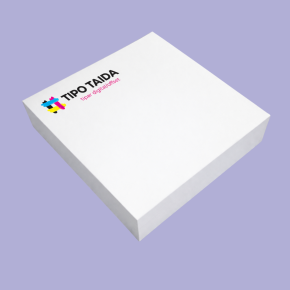Cub de hartie personalizat 9 x 9 cm, lipit, 200 file 