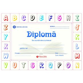 Diploma scolara personalizabila Taida - model 27