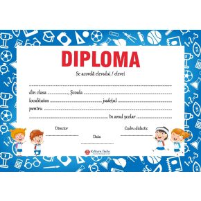 Diploma scolara personalizabila Taida - model 22