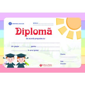 Diploma scolara personalizabila Taida - model 13