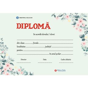 Diploma scolara personalizabila Taida - model 24