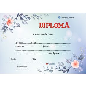 Diploma scolara personalizabila Taida - model 25
