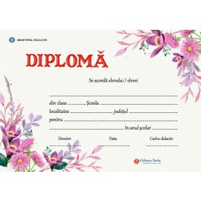 Diploma scolara personalizabila Taida - model 26