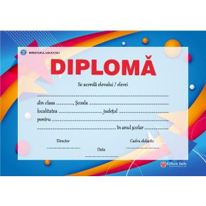 Diploma scolara personalizabila Taida - model 23