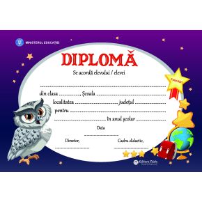 Diploma scolara personalizabila Taida - model 3