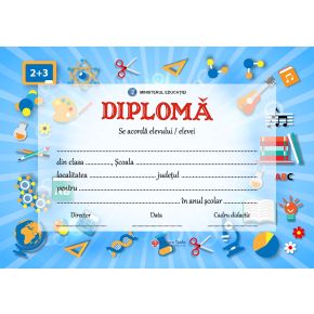 Diploma scolara personalizabila Taida - model 30