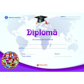 Diploma scolara personalizabila Taida - model 31