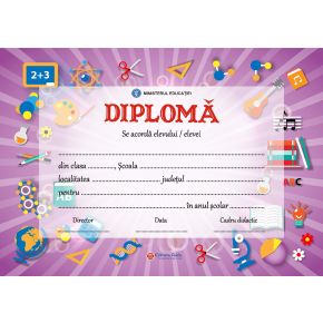 Diploma scolara personalizabila Taida - model 21