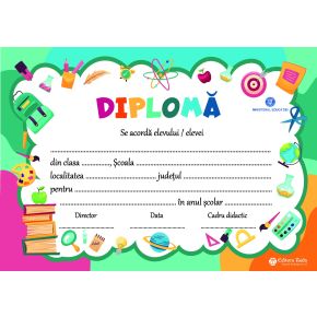 Diploma scolara personalizabila Taida - model 33