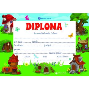Diploma scolara personalizabila Taida - model 34