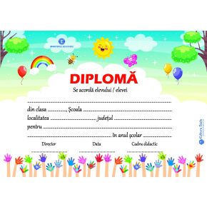 Diploma scolara personalizabila Taida - model 36
