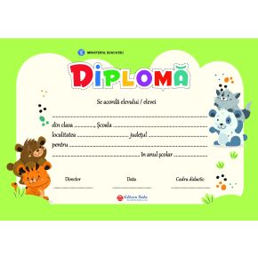 Diploma scolara personalizabila Taida - model 37