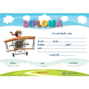 Diploma scolara personalizabila Taida - model 39