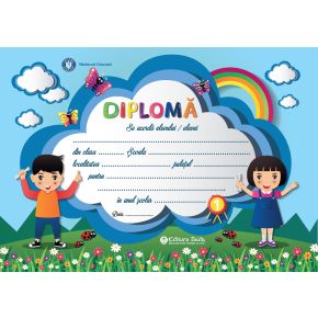 Diploma scolara personalizabila Taida - model 41