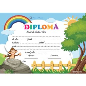 Diploma scolara personalizabila Taida - model 45