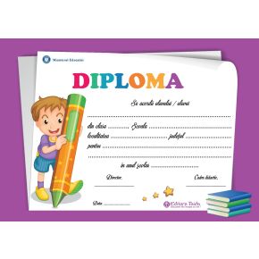 Diploma scolara personalizabila Taida - model 47