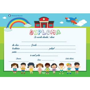 Diploma scolara personalizabila Taida - model 48