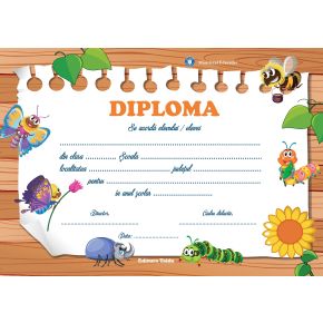 Diploma scolara personalizabila Taida - model 49