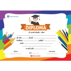 Diploma scolara personalizabila Taida - model 50
