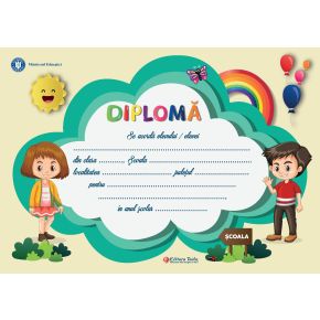 Diploma scolara personalizabila Taida - model 52