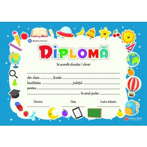 Diploma scolara personalizabila Taida - model 54
