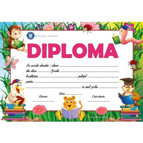 Diploma scolara personalizabila Taida - model 56