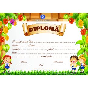 Diploma scolara personalizabila Taida - model 57