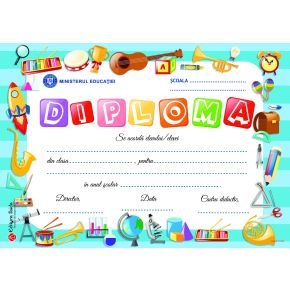 Diploma scolara personalizabila Taida - model 61