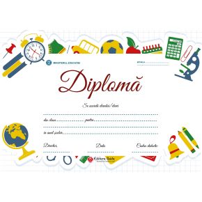 Diploma scolara personalizabila Taida - model 62
