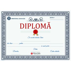 Diploma scolara personalizabila Taida - model 63