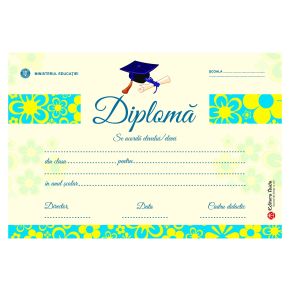 Diploma scolara personalizabila Taida - model 65