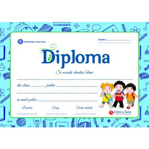 Diploma scolara personalizabila Taida - model 67