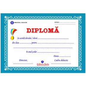 Diploma scolara personalizabila Taida - model 69