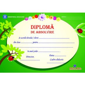 Diploma scolara personalizabila Taida - model 70