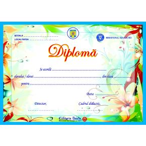 Diploma scolara personalizabila Taida - model 72