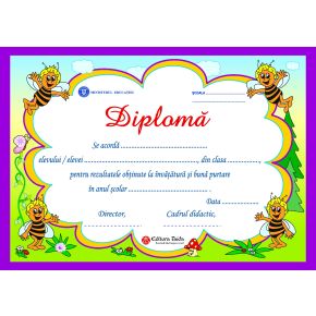 Diploma scolara personalizabila Taida - model 73