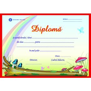 Diploma scolara personalizabila Taida - model 74