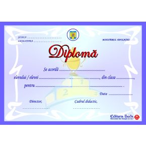 Diploma scolara personalizabila Taida - model 77