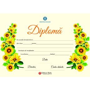 Diploma scolara personalizabila Taida - model 80