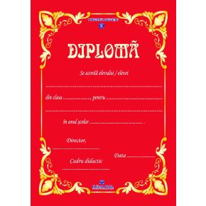 Diploma scolara personalizabila Taida - model 81
