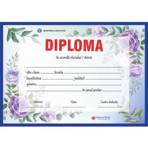 Diploma scolara personalizabila Taida - model 83
