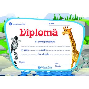 Diploma scolara personalizabila Taida - model 29
