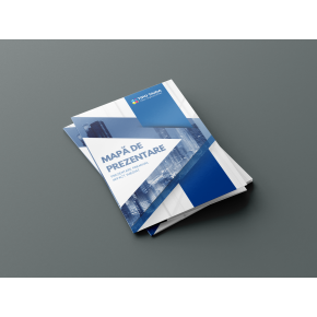 Mapa de prezentare personalizata A4 tiparita color, cu buzunar aplicat