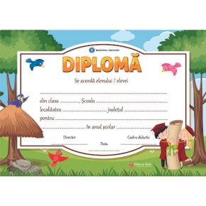 Diploma scolara personalizabila Taida - model 10