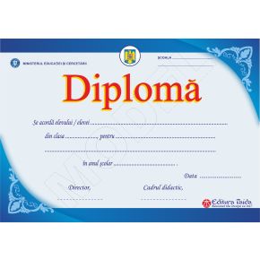 Diploma scolara personalizabila Taida - model 2