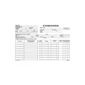 Formular comanda catre furnizor hartie autocopiativa 2 exemplare (format A4) 100 file